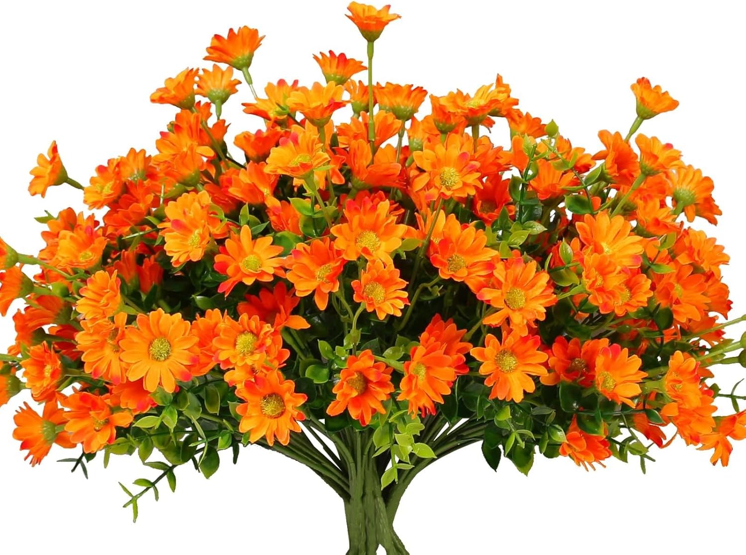 Green Faux Plant — Light Orange