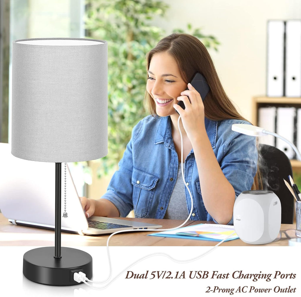 USB Black Desk Lamp — Set of 2 - View 3