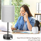 USB Black Desk Lamp — Set of 2 - View 3