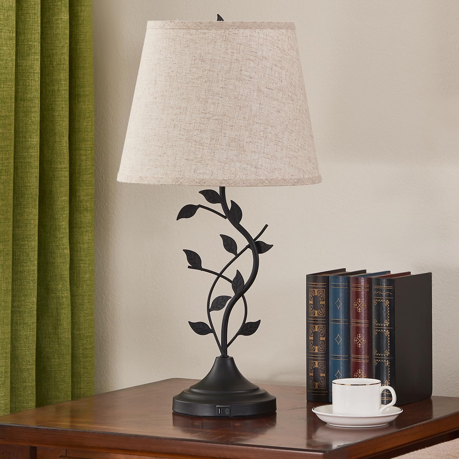 USB Beige Table Lamp - View 2