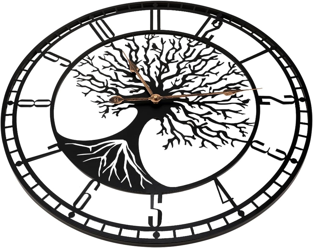 Battery Operated Mid-Century Metal Wall Clock — 24" - View 5