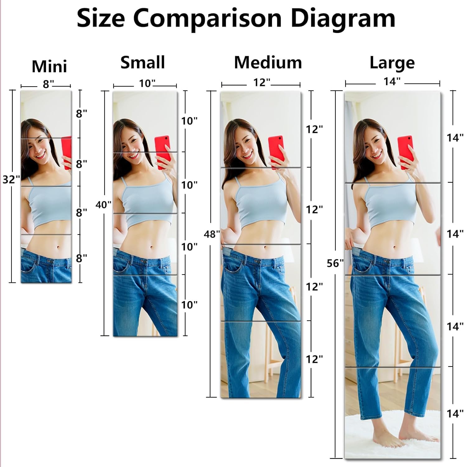 Glass Wall Mirror — 16" - View 2