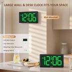 Battery Operated Modern Green Wall Clock — 3.2" - View 7