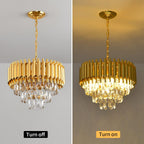 Round Luxe Black Chandelier — 5-Light - View 6