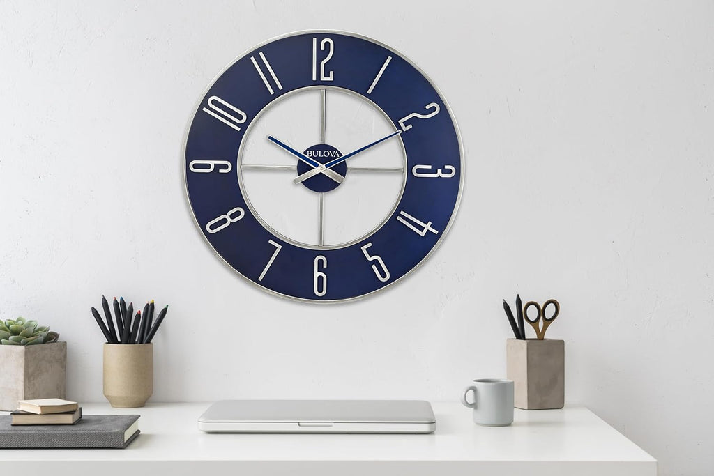 Battery Operated Modern Metal Wall Clock — 27" - View 6
