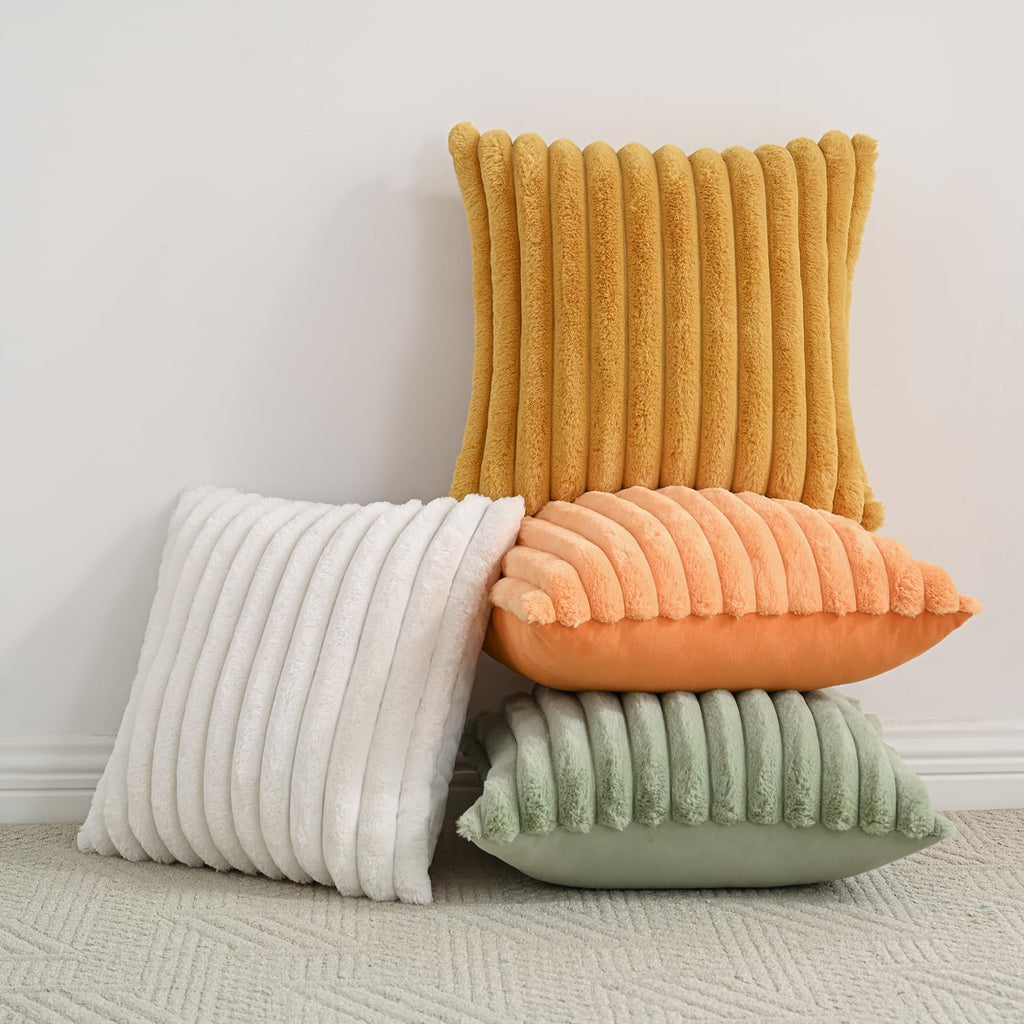 Modern Beige Throw Pillow Cover — 18" - View 4
