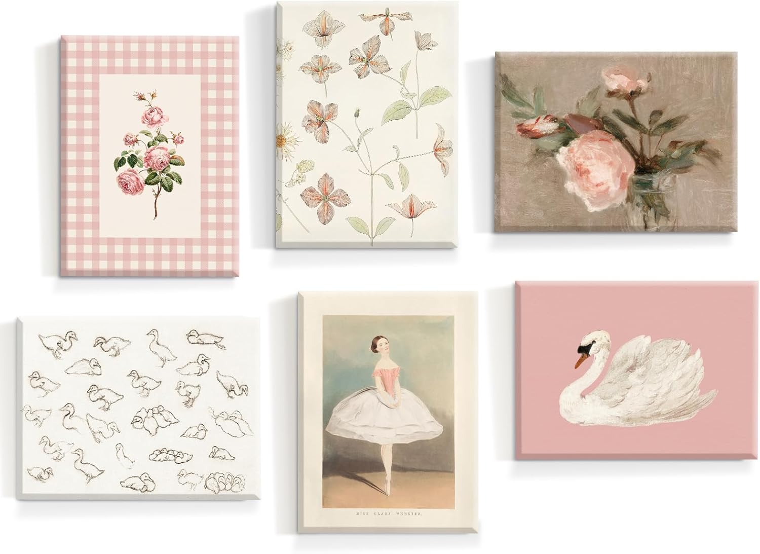 Unframed Pink Canvas Wall Art — 6" — 8x10 Inch Wrapped Canvas