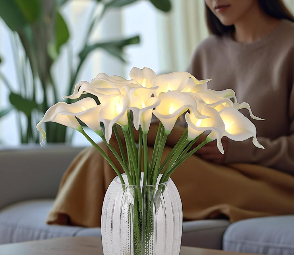 Lighted Blue Artificial Flowers - View 6