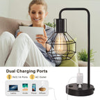 USB Farmhouse Metal Desk Lamp - View 6