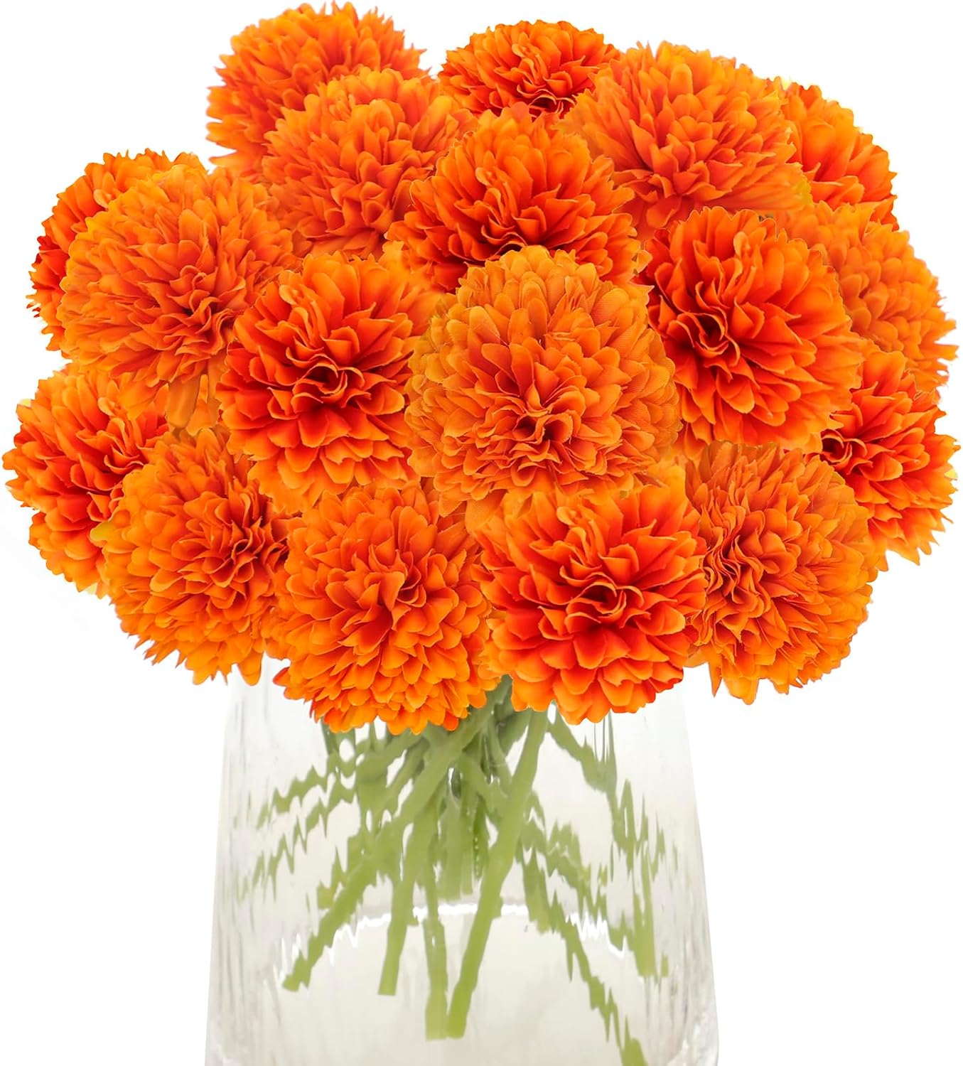 Black Artificial Flowers — Orange Yellow
