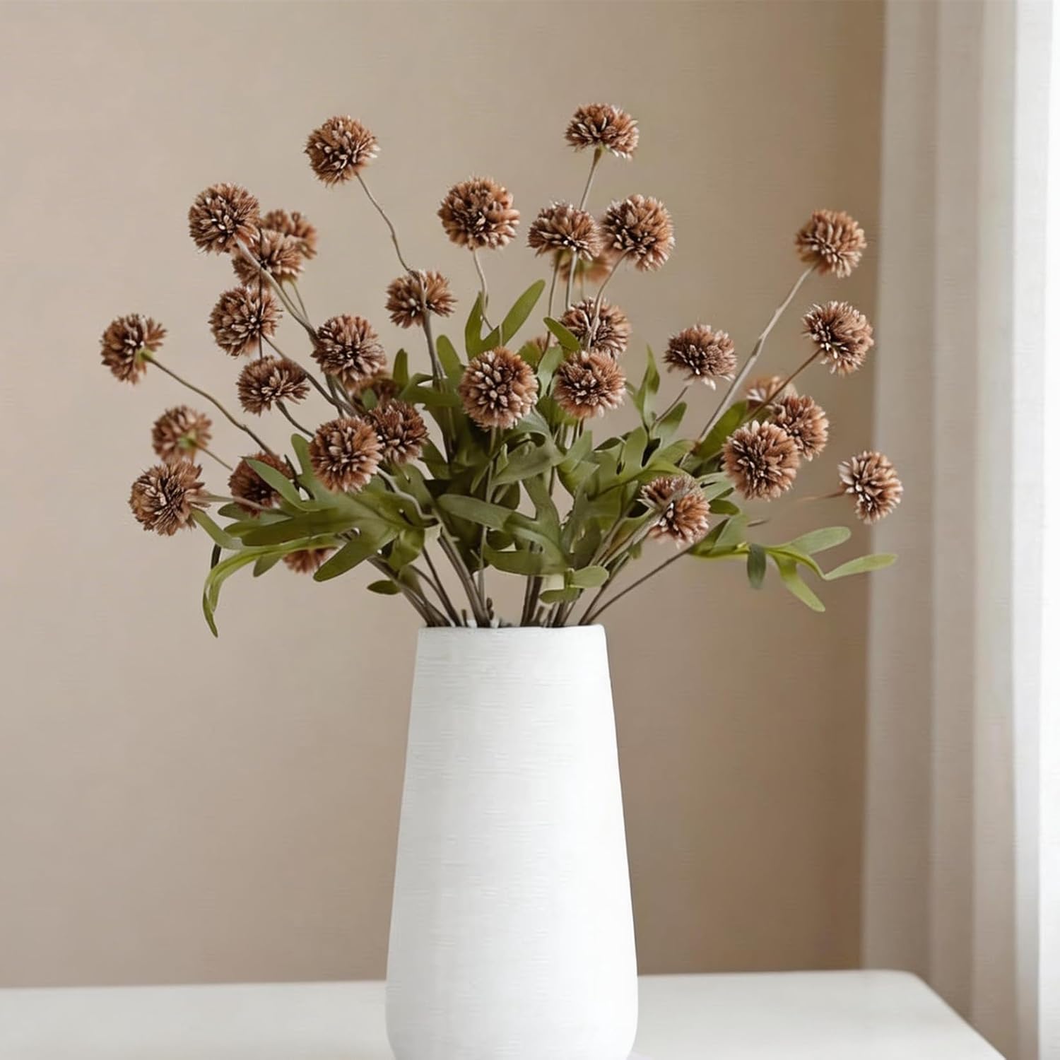 Beige Artificial Flowers — 20" — Brown