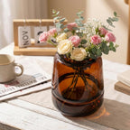 Round Modern Blue Flower Vase — 7" - View 2