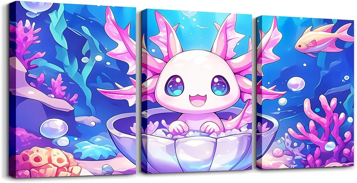 Blue Canvas Wall Art — 12" — Multi K07
