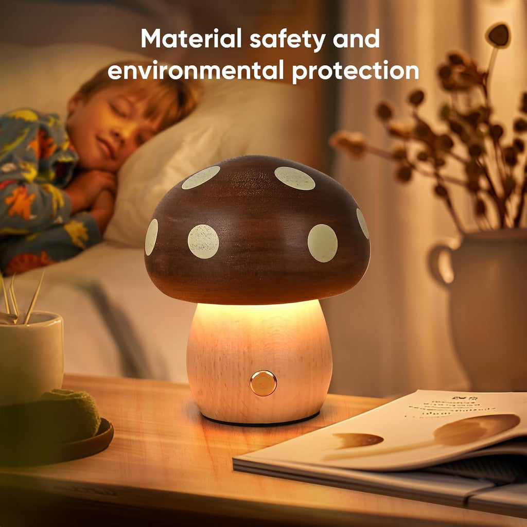 Cordless Wood Bedside Lamp - View 9