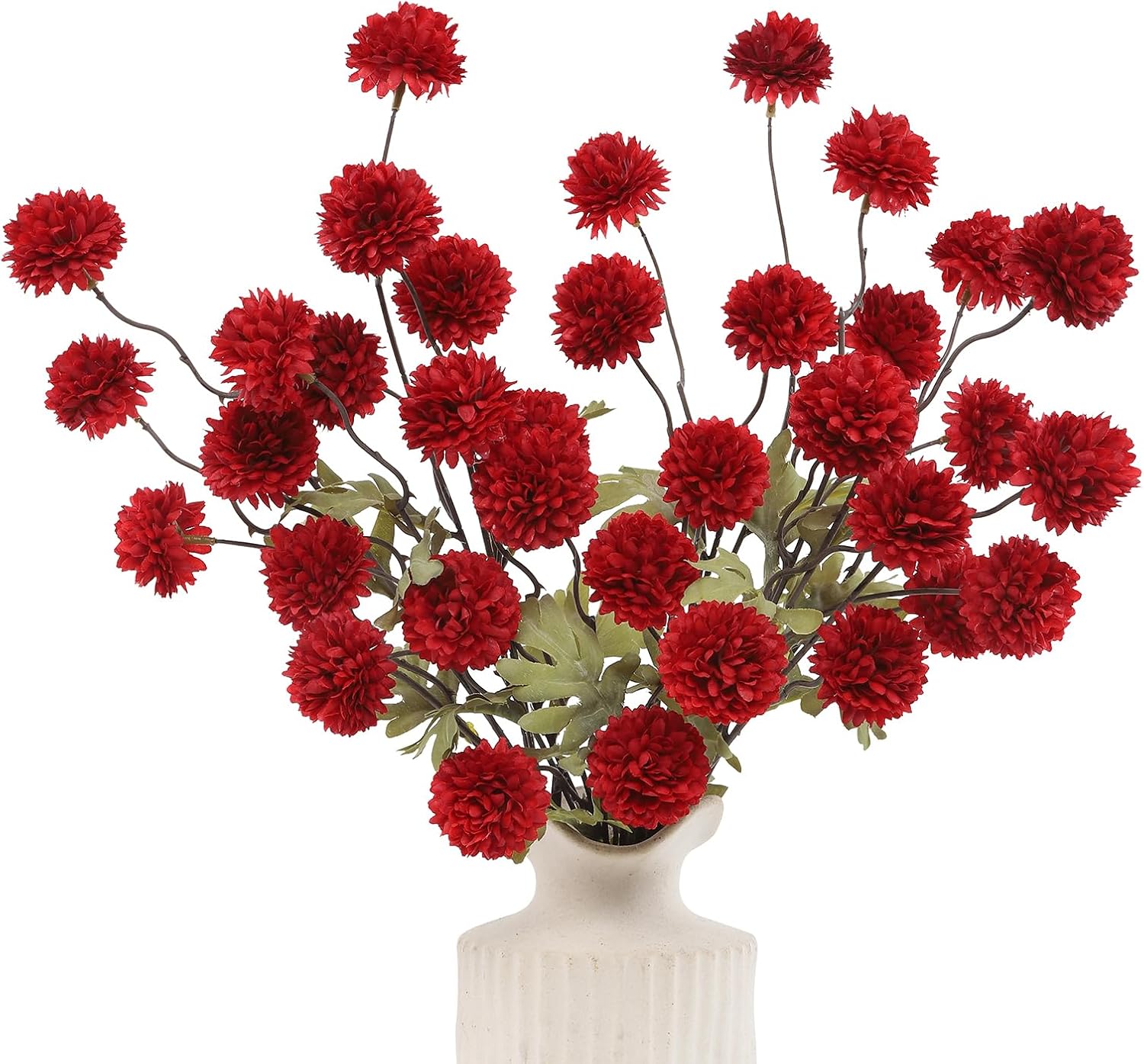 Beige Artificial Flowers — 6pcs