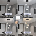 Adjustable Luxe Black Chandelier - View 4
