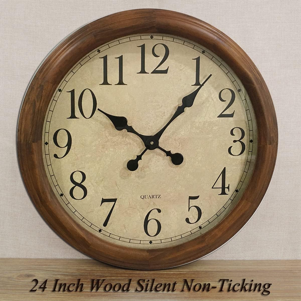 Battery Operated Wood Wall Clock - View 4