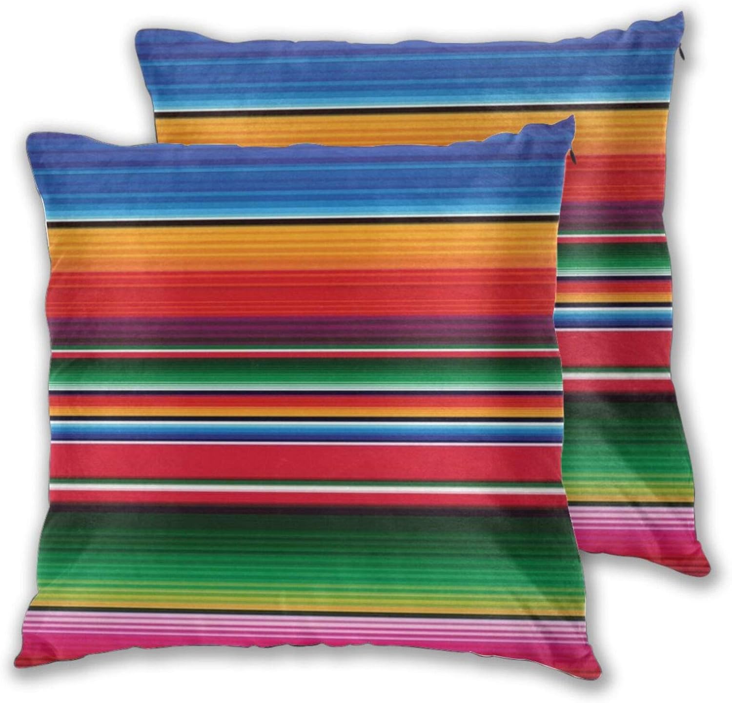 Boho Green Throw Pillow Cover — 18" — Mexican-2