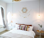 Round Boho Rattan Wall Mirror - View 7
