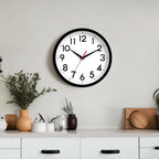Battery Operated Black Wall Clock — 14" - View 4