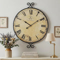 Battery Operated Farmhouse Gold Wall Clock — 24" — Retro Gold Wall Clock-24''