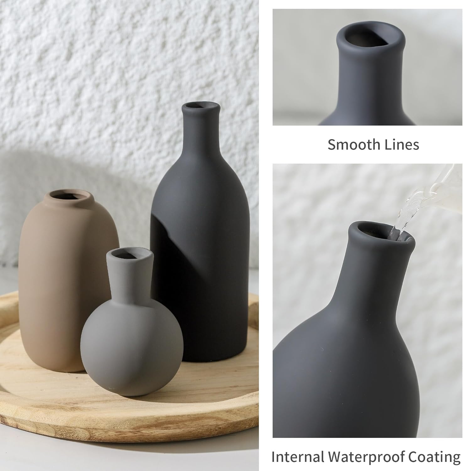 Farmhouse Blue Vase Set — Set of 3 - View 5