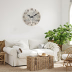 Battery Operated Farmhouse Beige Wall Clock — 16" - View 2