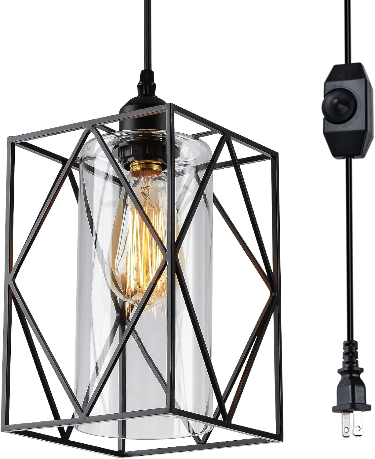 Farmhouse Black Pendant Light — Black