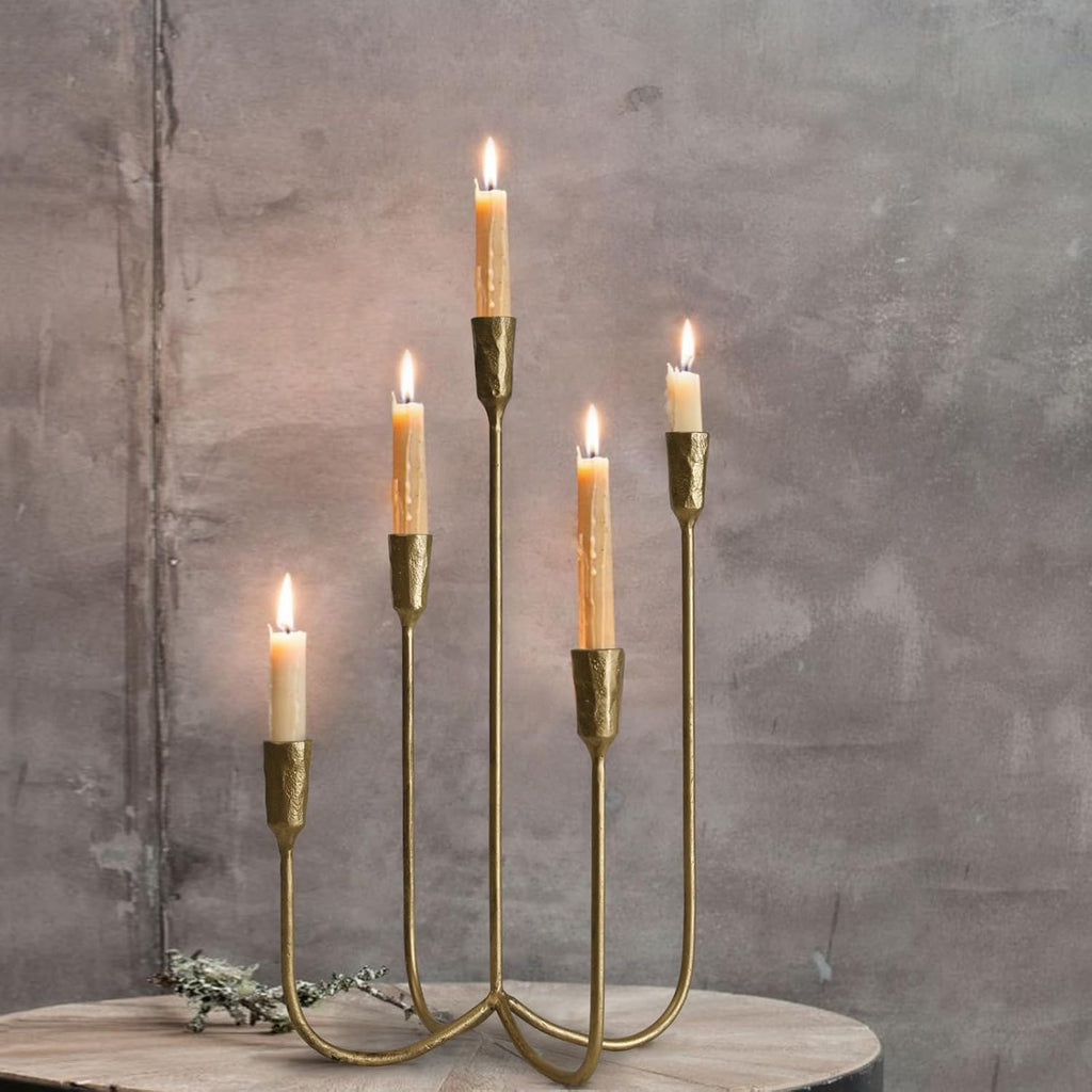 Antique Luxe Gold Candle — 15" - View 5