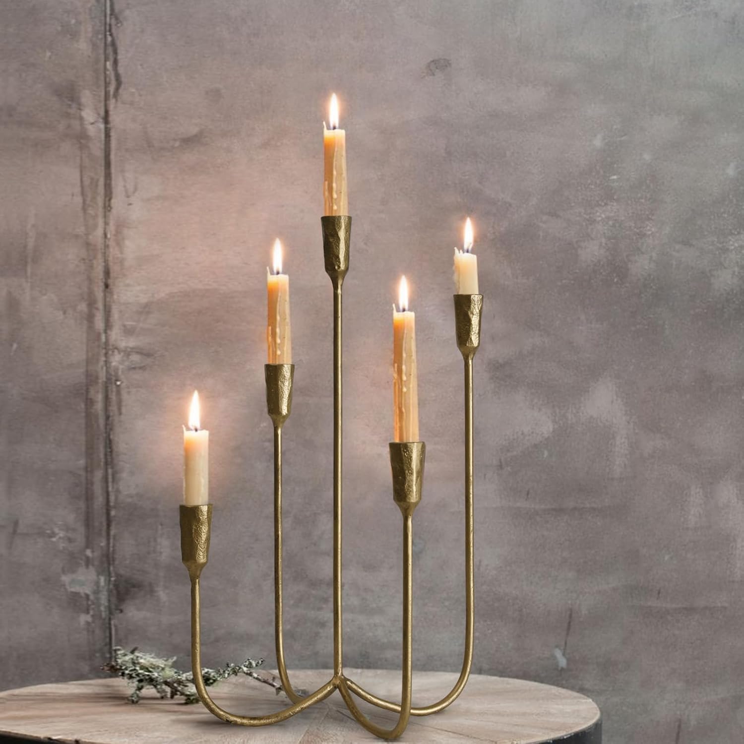 Antique Luxe Gold Candle — 15" - View 5