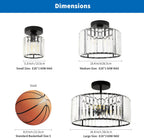 Luxe Black Chandelier — 3-Light - View 5