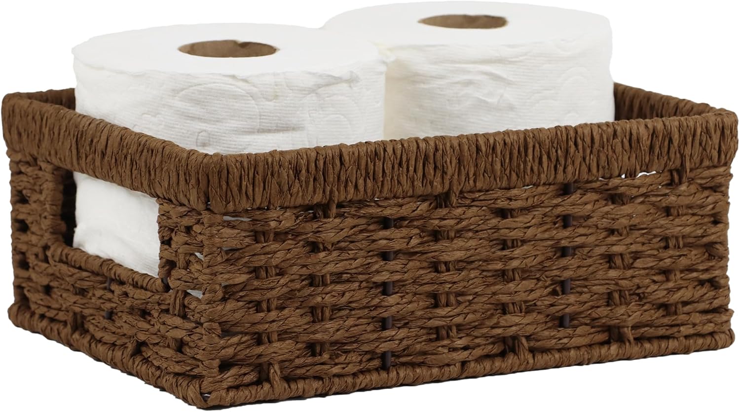 Boho Rattan Woven Basket — Paper Rope