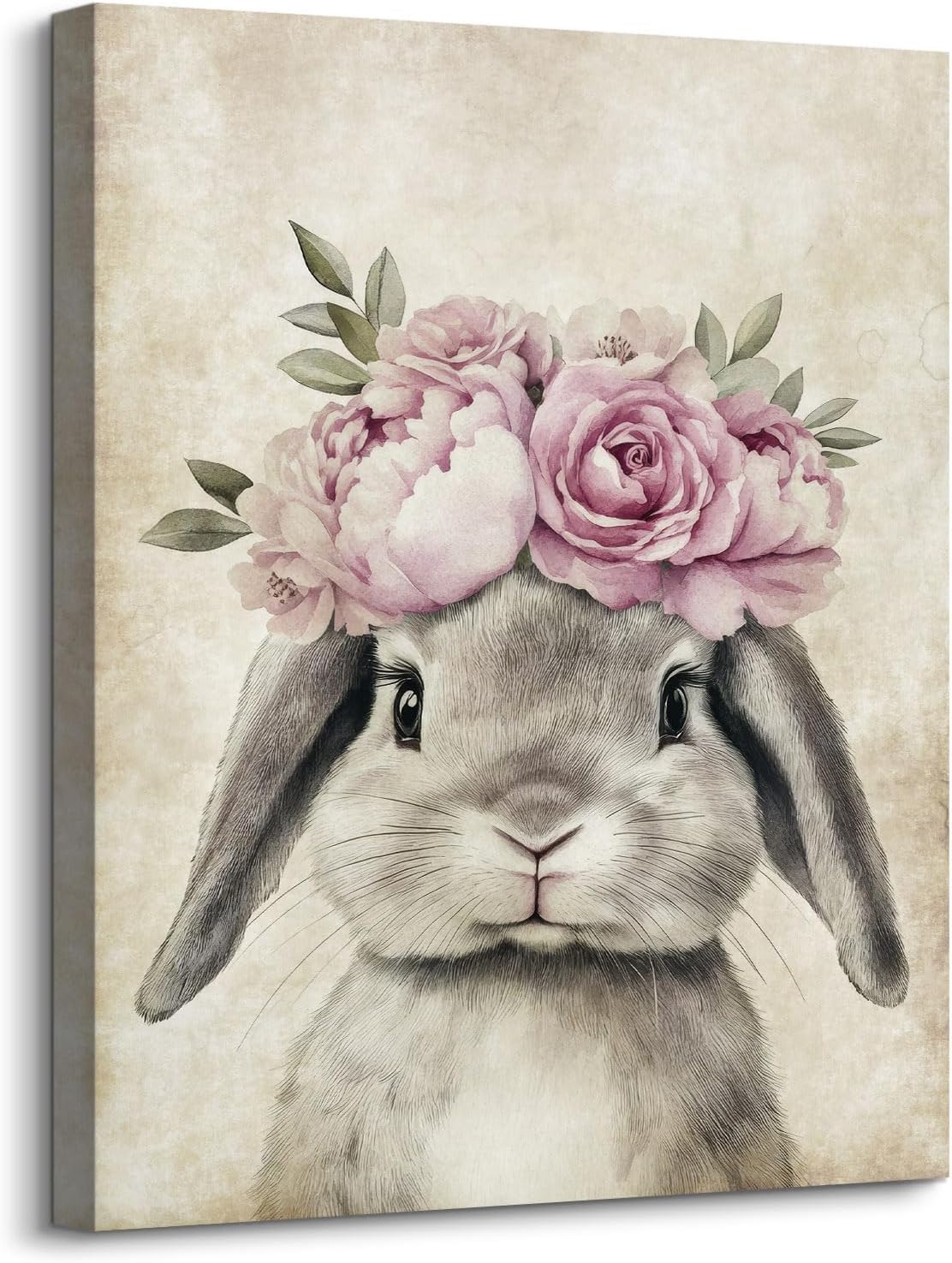 Framed Mid-Century Metal Canvas Wall Art — 12" — AA25-86-Bunny