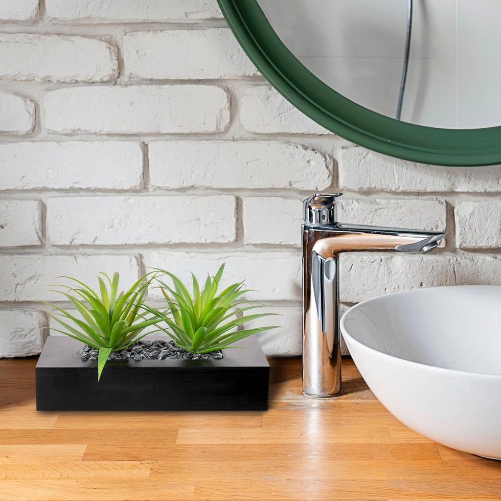 Rectangular Black Faux Plant — 10" - View 3