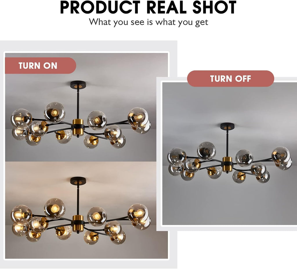 Vintage Luxe Metal Chandelier — 12-Light - View 4