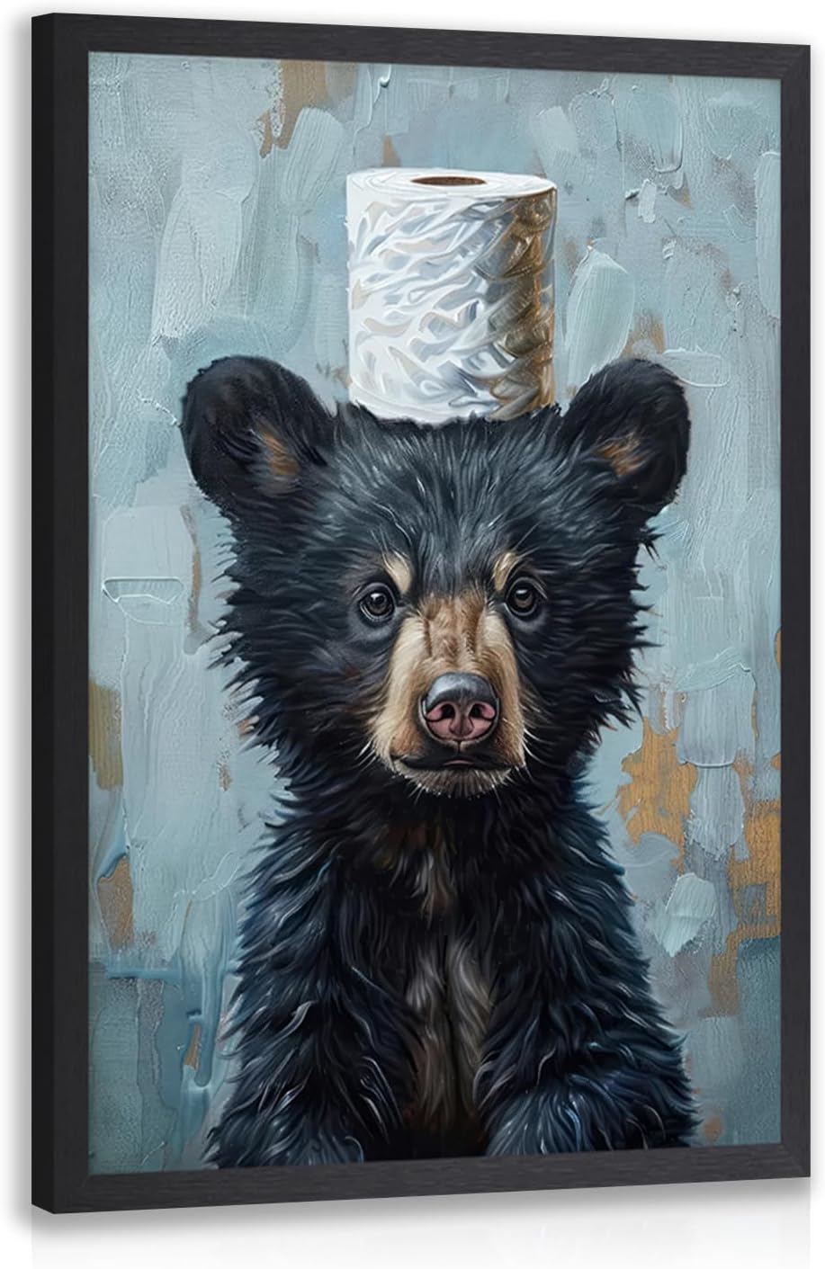 Framed Modern Black Wall Decor — 10" — Bear