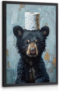 Framed Modern Black Wall Decor — 10" — Bear