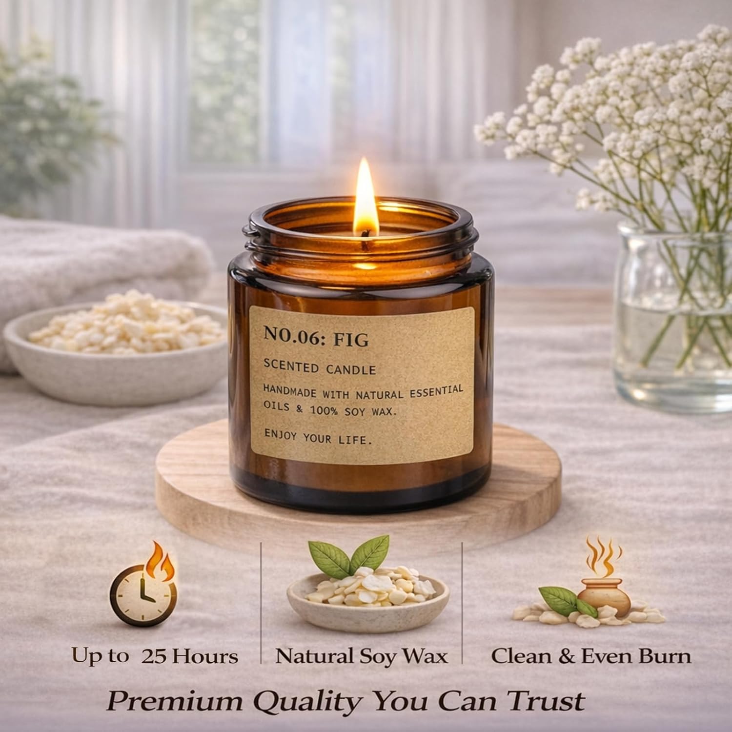 Soy Wax Wax Scented Candle - View 3