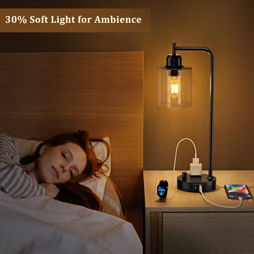 Dimmable Brown Nightstand Lamp - View 4