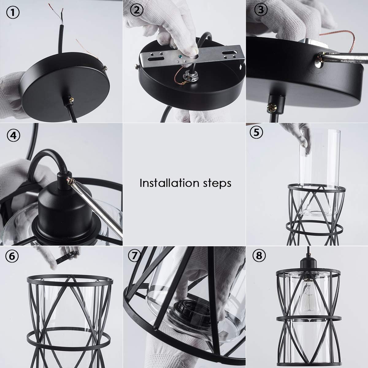 Black Pendant Light - View 6