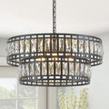 Luxe Black Chandelier — 6" — Black 24"
