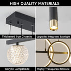 Dimmable Luxe Black Chandelier - View 4