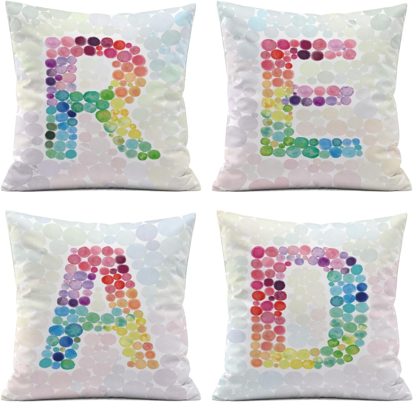 Boho Black Throw Pillow Cover — 18" — Colorful Spots Read