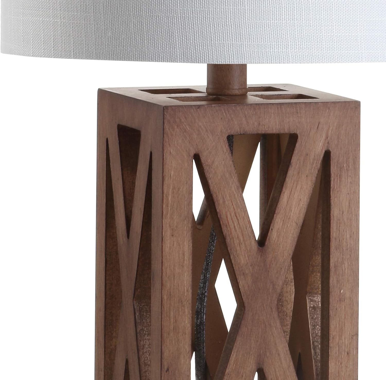 Linen Farmhouse Black Desk Lamp — 21.5" - View 6