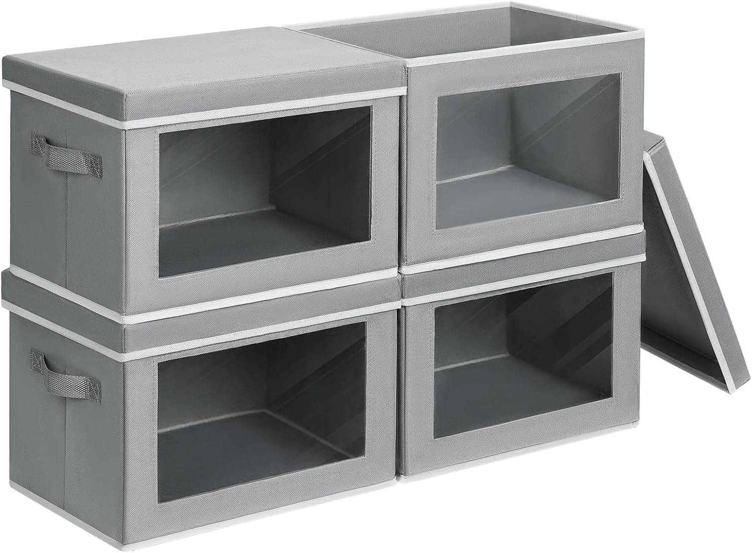 Beige Storage Bin — Grey