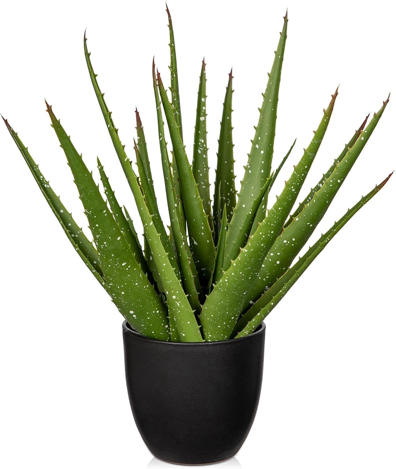 Black Faux Succulent — 13" — Black-13.4"