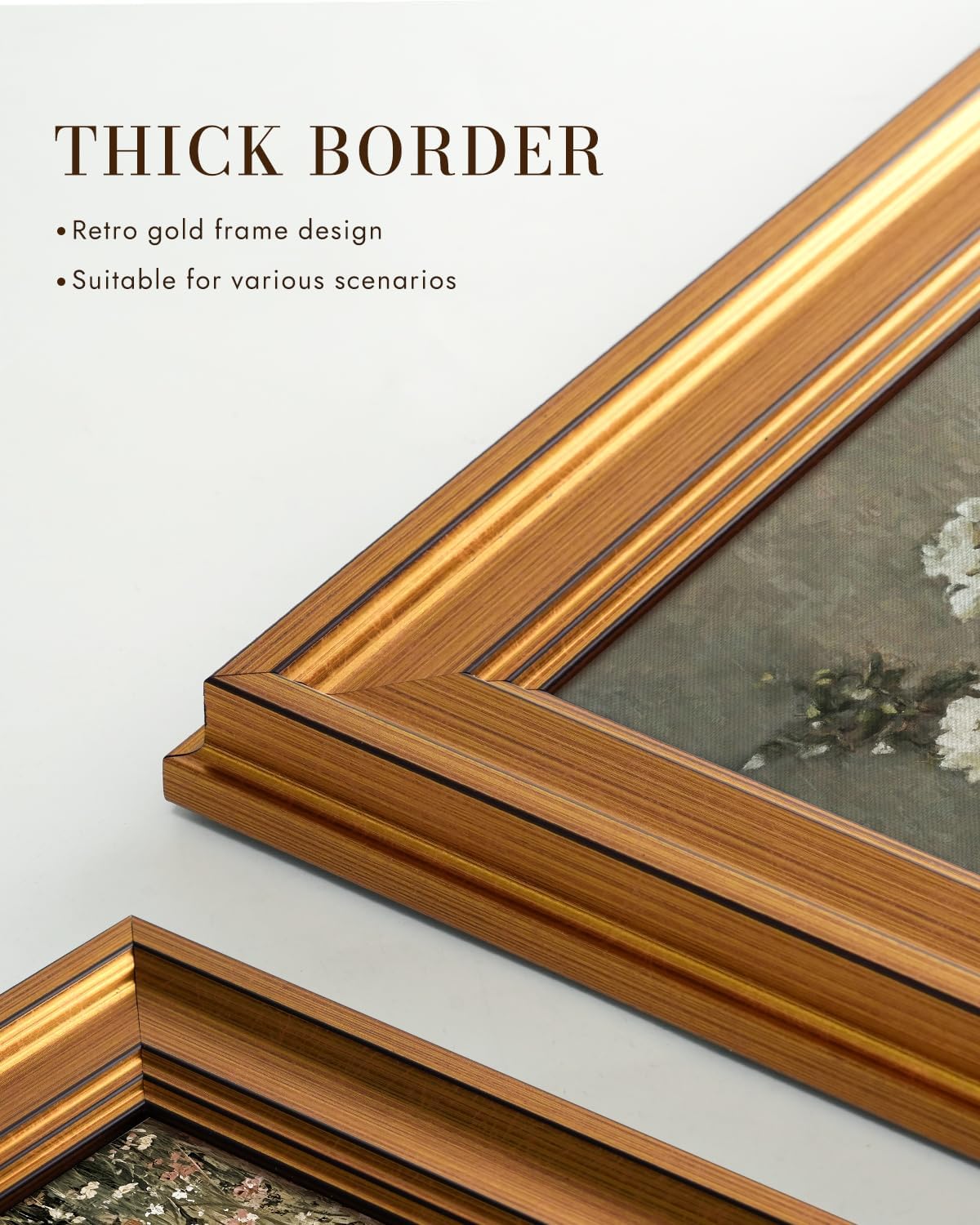 Framed Luxe Blue Wall Art — 16" - View 4