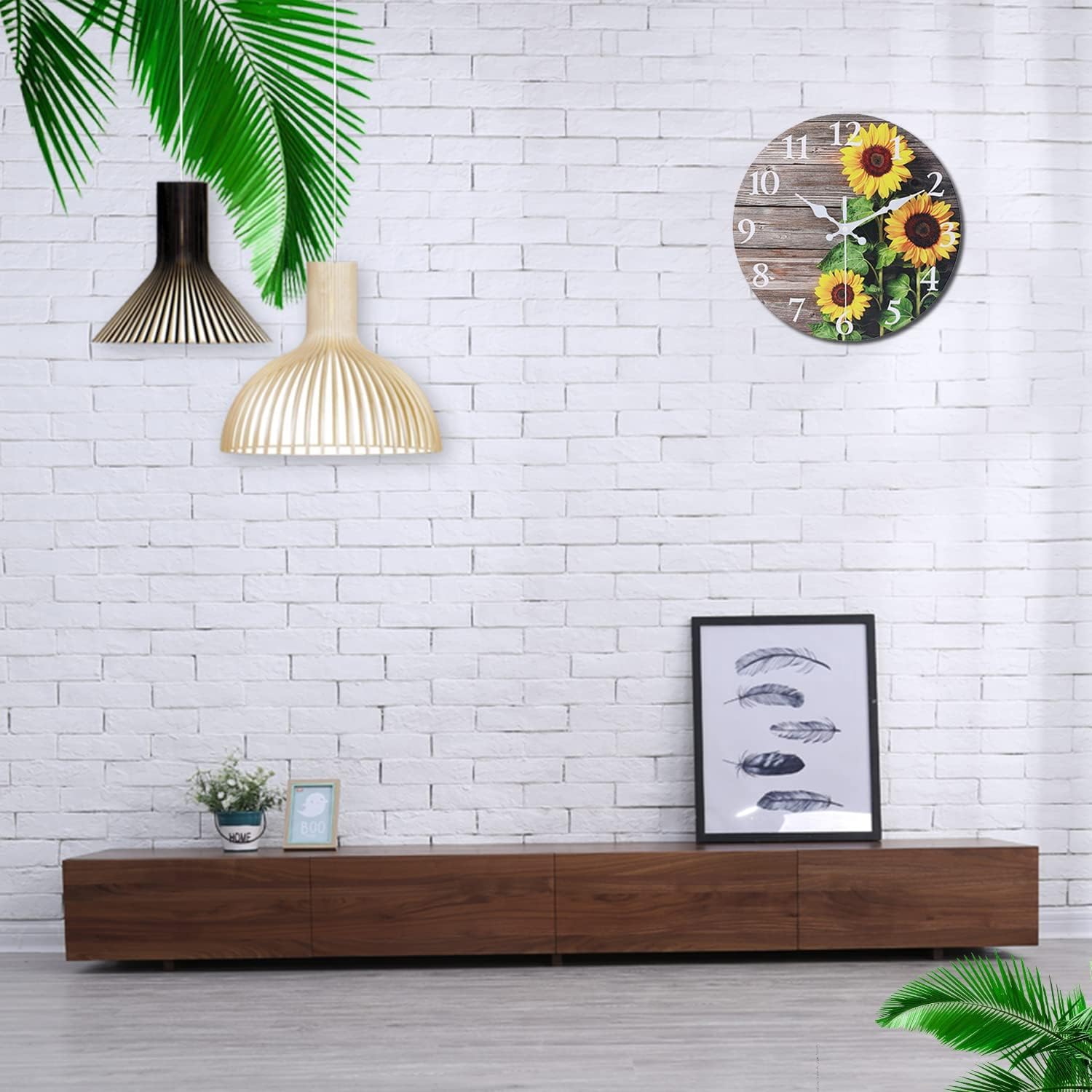 Battery Operated Wood Wall Clock — 8" - View 2