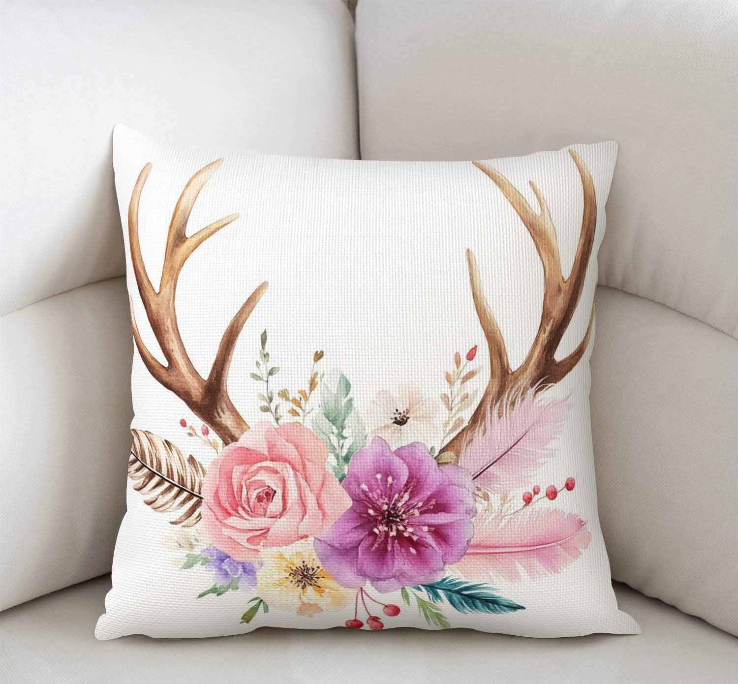 Linen Boho Fabric Pillow Cover — 18" - View 2