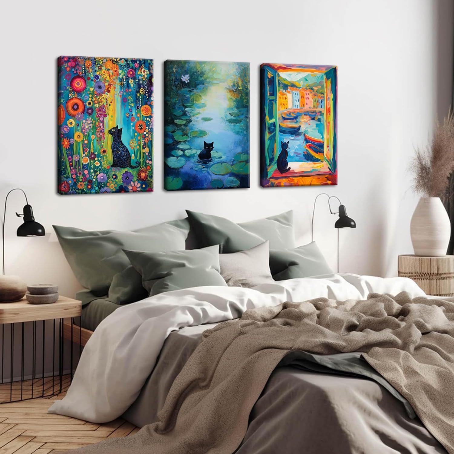 Framed Black Canvas Wall Art — 12x16 - View 9